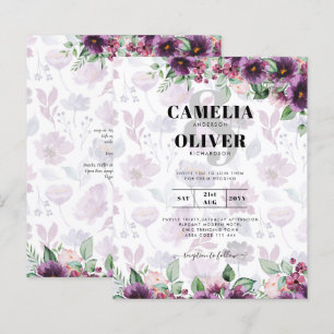 LeahG Plum Purple Berry Floral Wedding Fall Winter