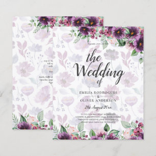 LeahG Plum Purple Berry Floral Wedding Fall Winter