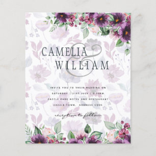 LeahG Plum Purple Berry Floral Wedding Fall Winter Flyer
