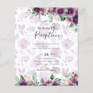 LeahG Plum Purple Berry Floral Wedding Fall Winter Flyer