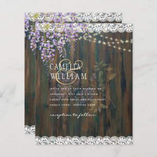 LeahG Purple WISTERIA Rustic Lace Wedding