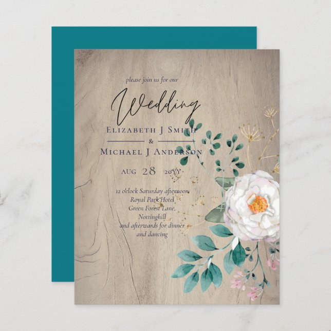 LeahG Rustic Roses Summer Floral Wedding (Front/Back)