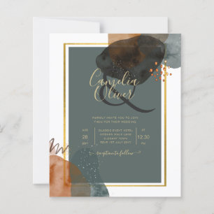 Leahg TEAL EARTH TONES WEDDING INVITE QR Code
