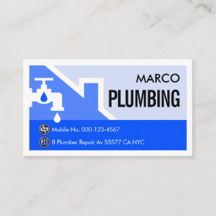 Leaking Faucet From Building Rising Water Business Card