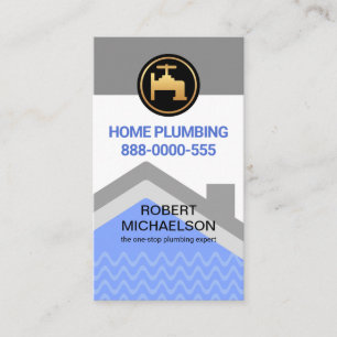 Leaking Home Flooded Waters Plumbing Repairs Business Card