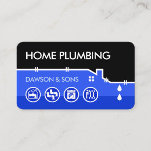 Leaking Home Water Pipe Frame Business Card