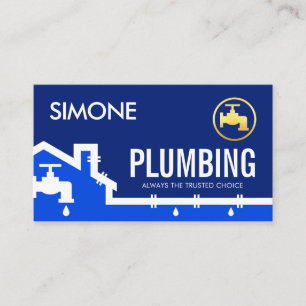 Leaking Home Water Pipe Frame Business Card