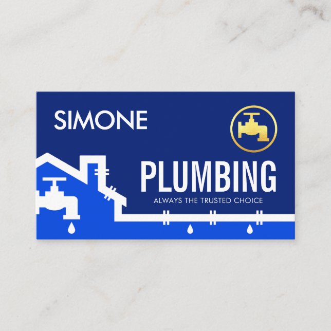 Leaking Home Water Pipe Frame Business Card (Front)
