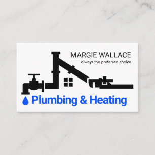 Leaking Plumbing Pipe Home Frame Business Card