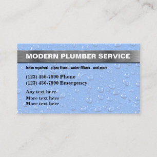 Leaking Water Plumbing Business Card