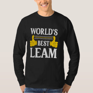 Leam Personal Name Funny First Name World's Best L T-Shirt
