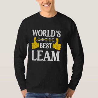 Leam Personal Name Funny First Name World's Best L T-Shirt