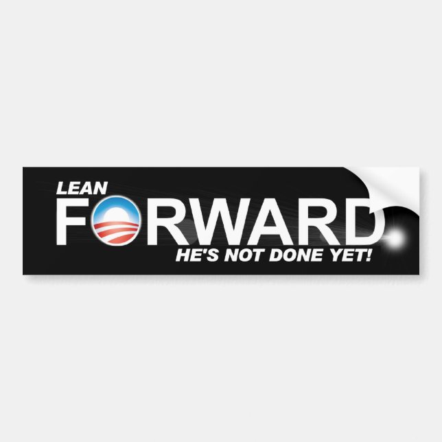Lean Forward - Anti Obama Bumper Sticker (Front)