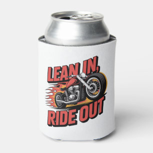 Lean in Ride out, Vintage Biker Can Cooler
