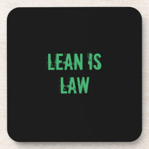 Lean is Law Fitness Personal Trainer Bodybuilding Coaster