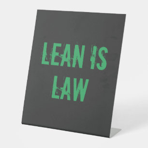 Lean is Law Fitness Personal Trainer Bodybuilding Pedestal Sign