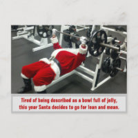 Lean & Mean Santa - Funny Silly Joke Christmas