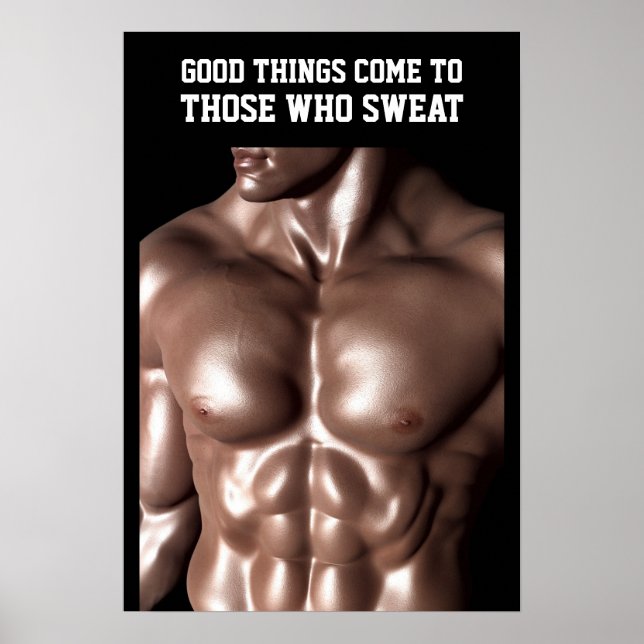 Lean Muscles Workout Motivation Quote Poster (Front)