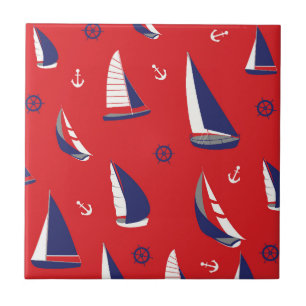 Lean Sailboat Pattern Tile