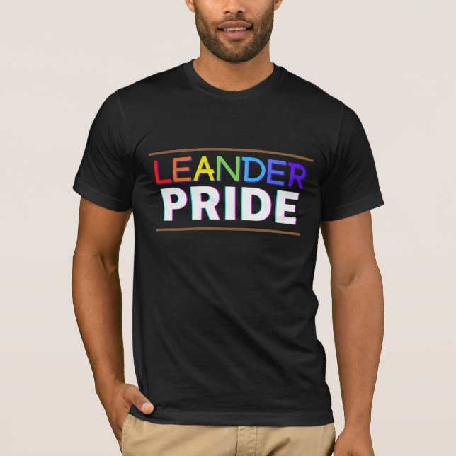 Leander PRIDE, BIPOC LGBTQ+ shirt (Front)