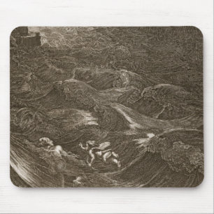 Leander Swims Over the Hellespont to Meet his Mist Mouse Pad