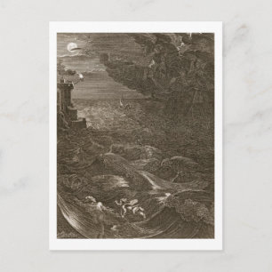 Leander Swims Over the Hellespont to Meet his Mist Postcard
