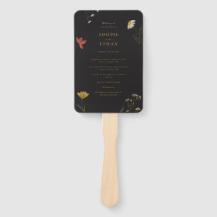 Leander Wildflower Wedding Hand Fan
