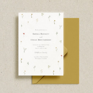 Leander Wildflower Wedding Invitation