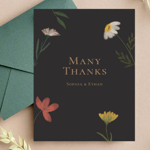 Leander Wildflower Wedding Thank You Card