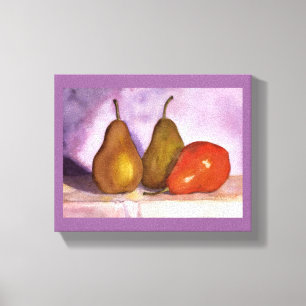 Leaning Pear Canvas Print