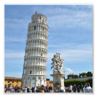 Leaning tower and La Fontana dei Putti Statue