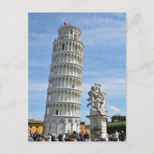 Leaning tower and La Fontana dei Putti Statue, Pis Postcard