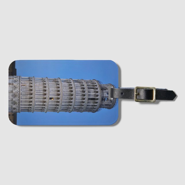 Leaning Tower at Dusk Luggage Tag (Front Horizontal)