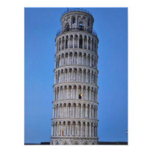Leaning Tower at Dusk Photo Print