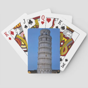Leaning Tower at Dusk Playing Cards
