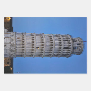Leaning Tower at Dusk Wrapping Paper Sheet