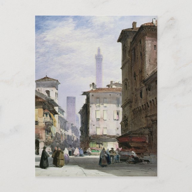 Leaning Tower, Bologna Postcard (Front)