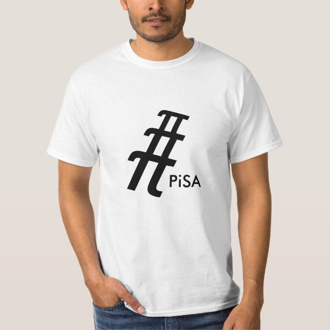 Leaning Tower of Pi T-Shirt (Front)
