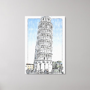 Leaning Tower of Pisa Canvas Print