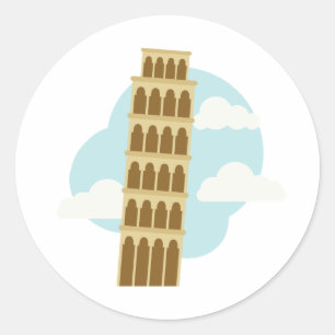 Leaning Tower Of Pisa Classic Round Sticker