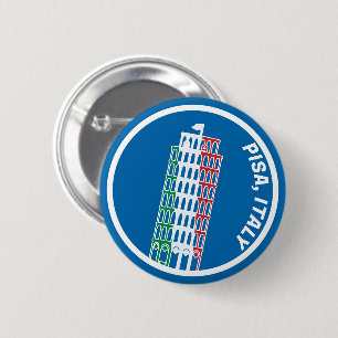 Leaning Tower of Pisa Crest 6 Cm Round Badge