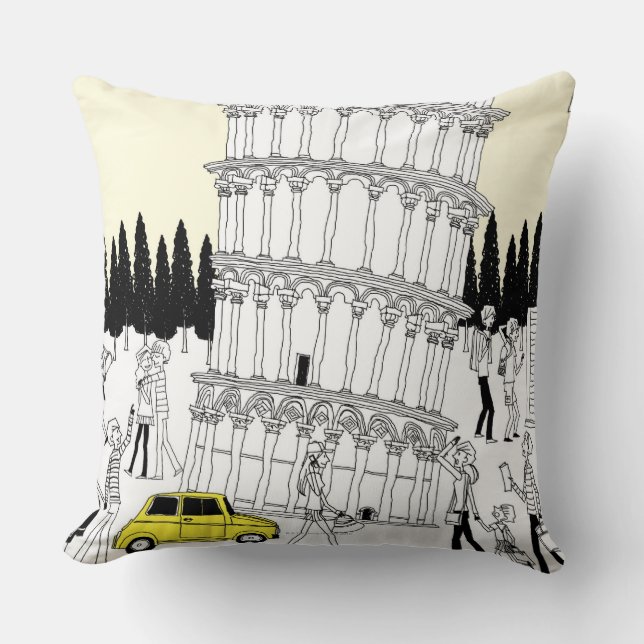 Leaning Tower of Pisa Cushion (Front)