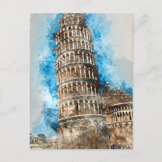 Leaning Tower of Pisa in Italy Postcard (Front)