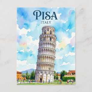 Leaning Tower of Pisa Italy Postcard