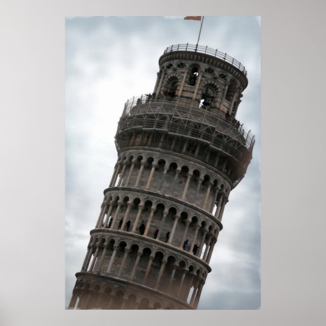 Leaning Tower of Pisa Italy Travel Poster (Front)