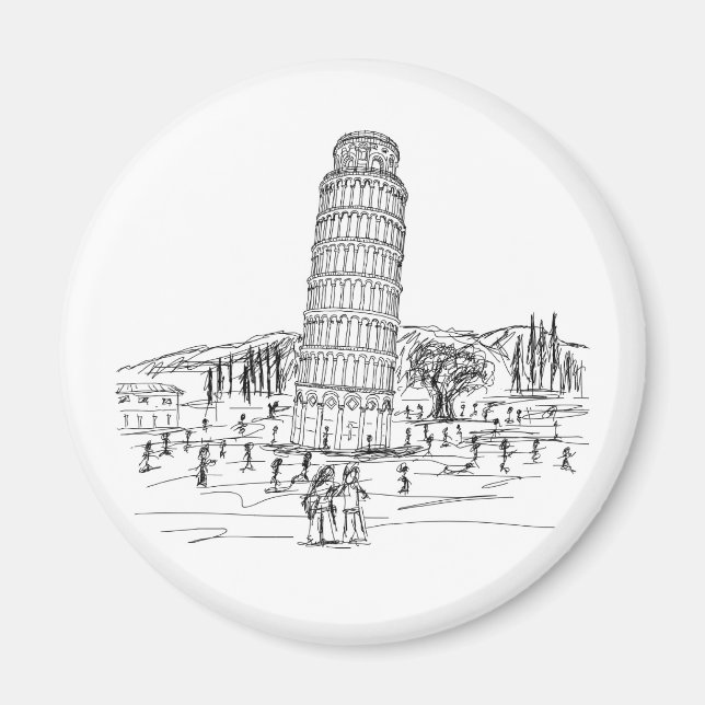 leaning tower of pisa magnet (Front)
