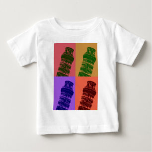 Leaning Tower of Pisa Pop Art Baby T-Shirt