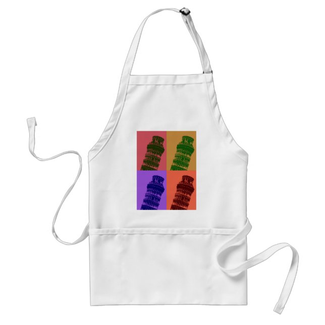 Leaning Tower of Pisa Pop Art Standard Apron (Front)