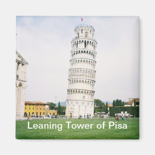 Leaning Tower of Pisa Square Magnet