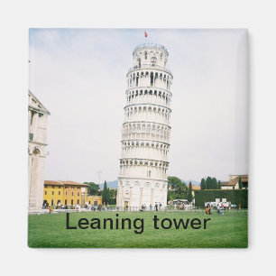 Leaning Tower of Pisa Square Magnet